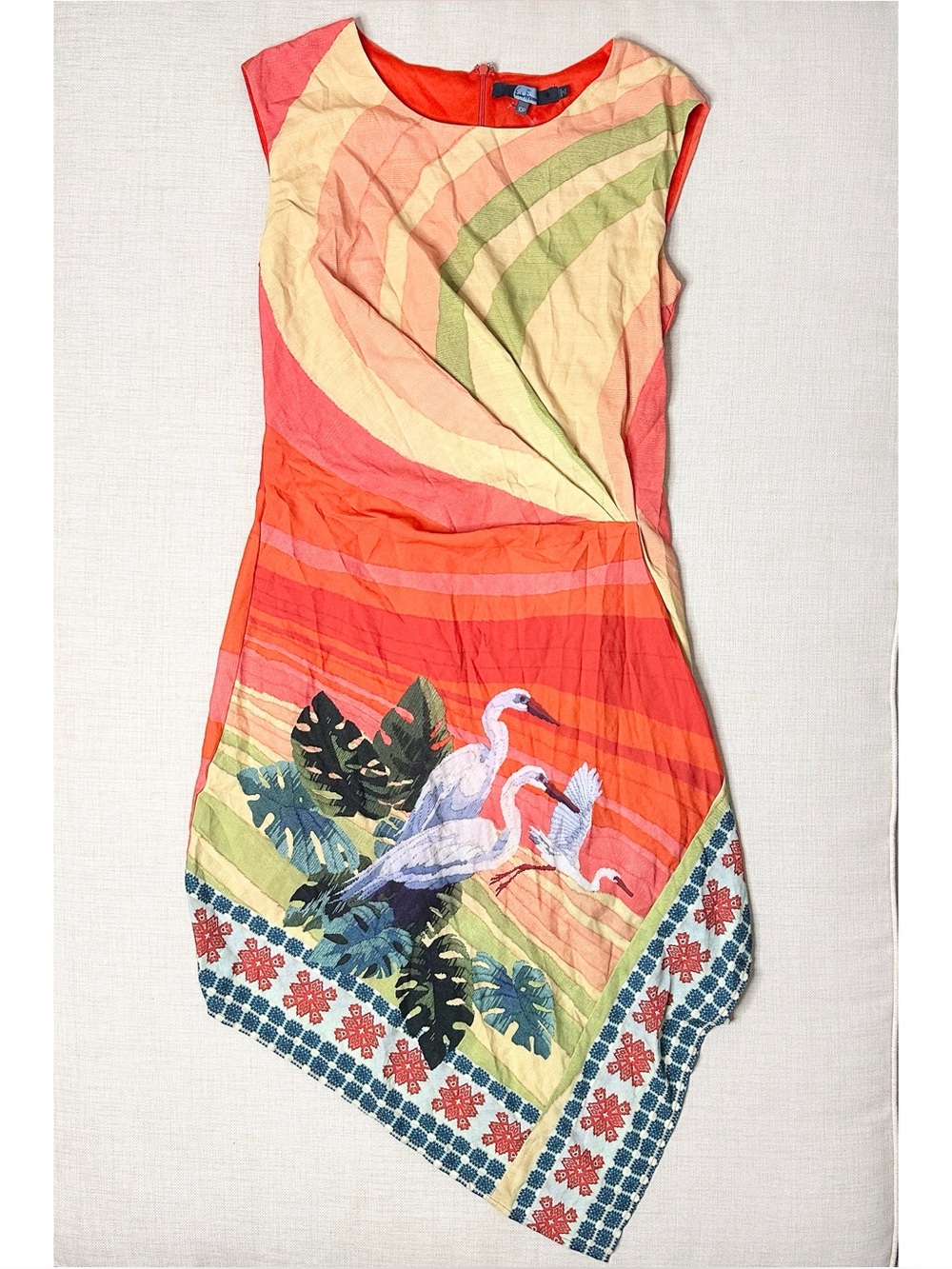 Anthropologie x Eva Franco Vibrant Bird Dress - Picture 3 of 11